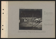 Esquennoy. Camp d'aviation. Hangar des Caudron G 4 de la RGA