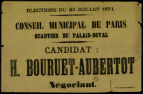 Elections du 23 juillet : Candidat H. Bouruet-Aubertot
