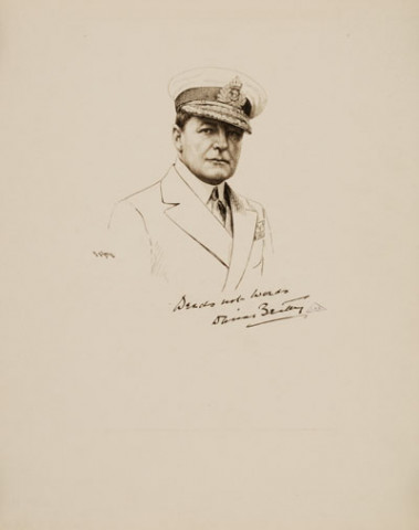 (Amiral sir David Beatty, autographe et signature, Paris 25 avril 1919)