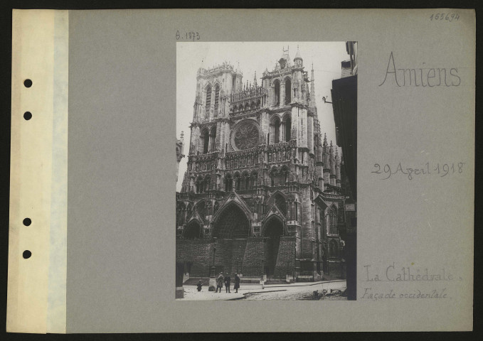 Amiens. La cathédrale : façade occidentale