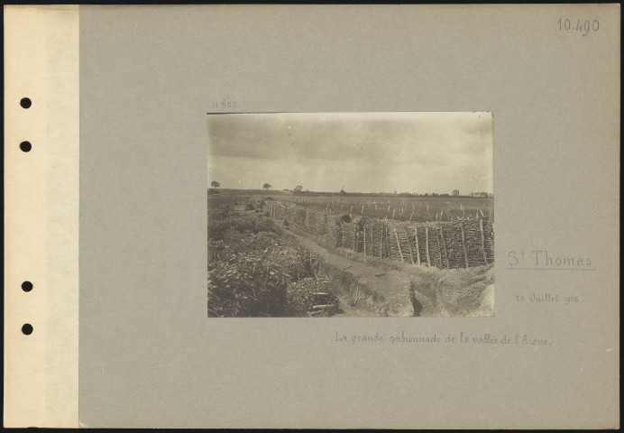 Saint-Thomas. La grande gabionnade de la vallée de l'Aisne