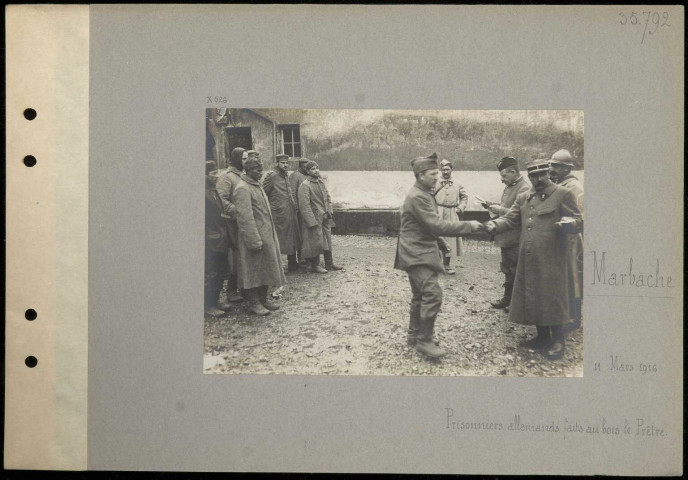 Marbache. Prisonniers allemands faits au Bois le Prêtre