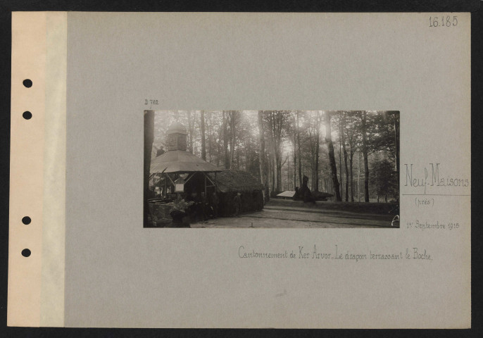 Neuf-Maisons (près). Cantonnement de Ker Arvor. Le dragon terrassant le Boche