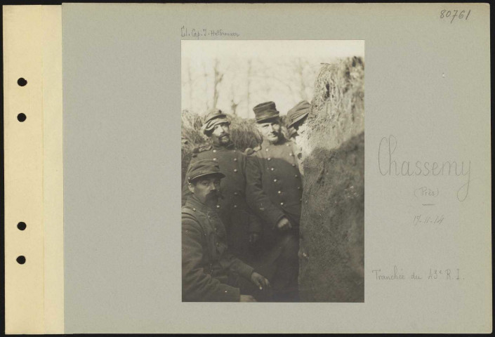 Chassemy (près). Tranchée du 43e régiment d'infanterie