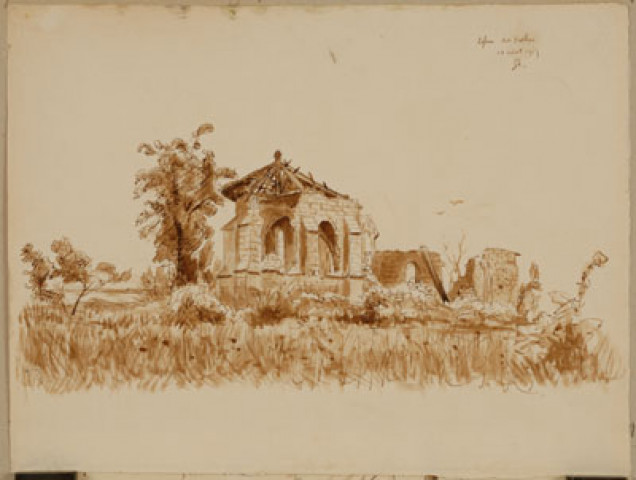 Eglise des Hurlus (Marne), 13 août 1917