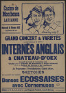 Grand concert et variétés donnés par les internés anglais à Château-d'Oex