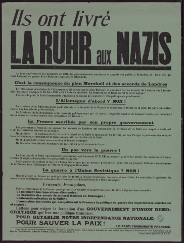 Ils ont livré la Ruhr aux nazis : c'est le conséquence du plan Marshall et des accords de Londres...