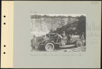 Mont Chenot (ouest de Villers-Allerand). Manœuvre d'un ballon d'observation. Le treuil automobile du ballon