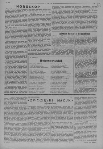 Syrena (1950 ; n°101-152)  Sous-Titre : Tygodnik Wolnych Polakow  Autre titre : Hebdomadaire des Polonais Libres
