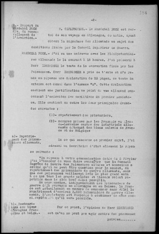 Séance du CSG du 17 février 1919 à 15h. Sous-Titre : Conférences de la paix