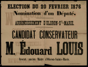 Elections du 20 février 1876 : Edouard Louis
