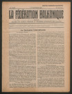 Décembre 1929 - La Fédération balkanique