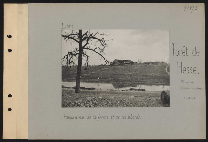 Forêt de Hesse, Ferme de Verrières-en-Hesse. Panorama de la ferme et de ses abords