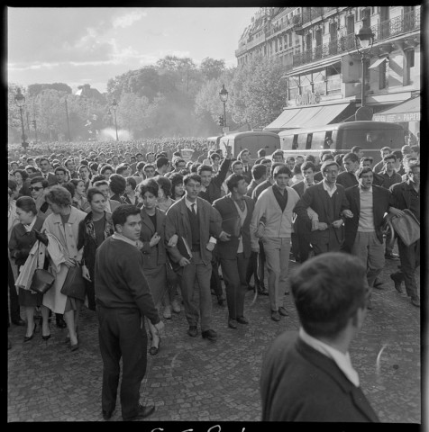 Manifestation d'étudiants à la Sorbonne et près du Panthéon