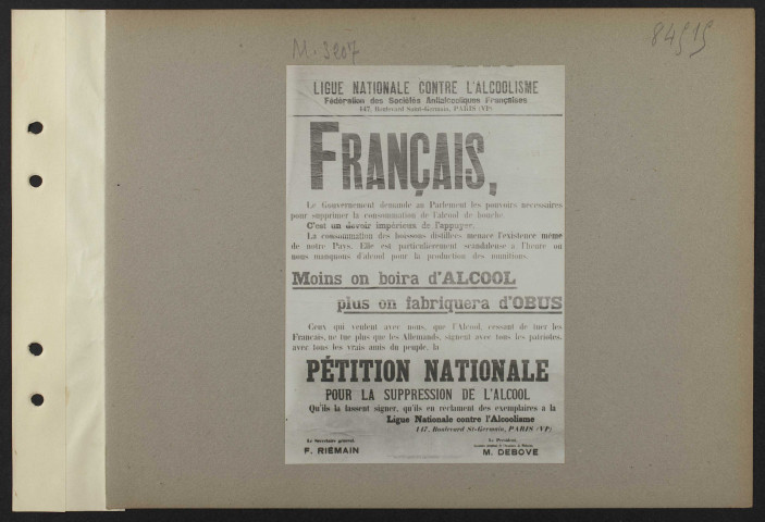[Ligue nationale contre l'alcoolisme]