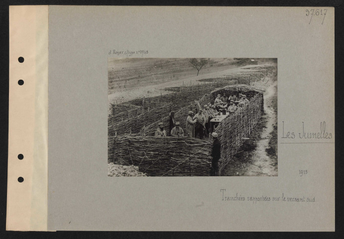 Les Jumelles. Tranchées rapportées sur le versant sud