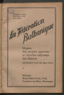Août 1931 - La Fédération balkanique