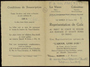 Soirées, spectacles. 1922