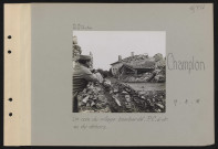 Champlon. Un coin du village bombardé. PC à droite vu du dehors