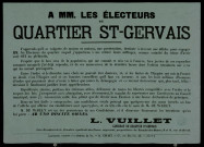 L. Vuillet : Candidat du Quartier St-Gervais