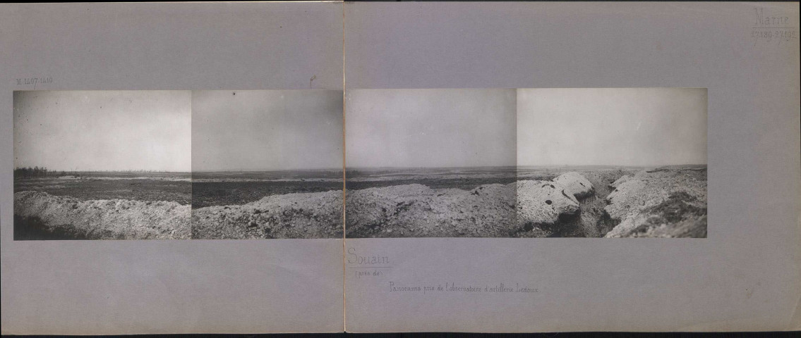 Souain (Près de) (Marne). Panorama pris de l'observatoire d'artillerie Ledoux