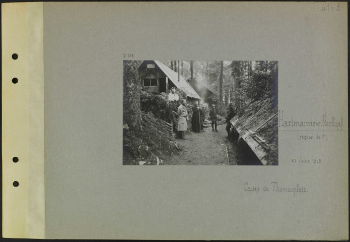 Hartmannswillerkopf (Région de l'). Camp de Thomasplatz