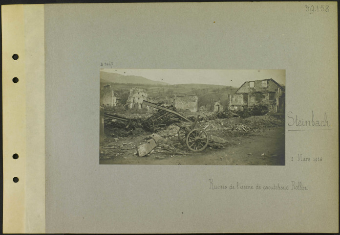 Steinbach. Ruines de l'usine de caoutchouc Rollin