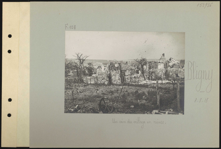 Bligny. Un coin du village en ruines