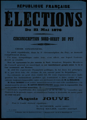 Circonscription Nord-Ouest du Puy : Auguste Jouve
