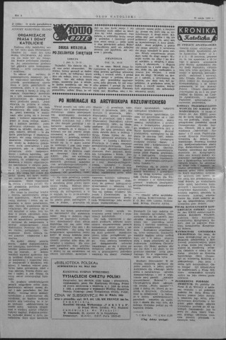 Glos katolicki (1959; n°6 - n°24)  Sous-Titre : Gazeta niedzielna  Autre titre : La voix catholique