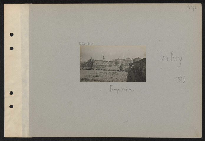 Jaulzy. Ferme brûlée