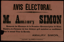 M. Amaury Simon remercie les électeurs...