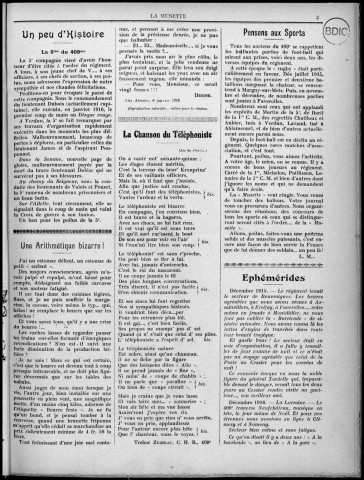 La musette (1918 : n°s 4-5;7-10;13-14;16;18-23;25), Sous-Titre : Journal des Poilus