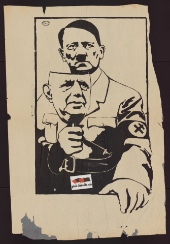 Hitler tenant à la main le masque de De Gaulle