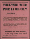 Voulez-vous voter pour la guerre?