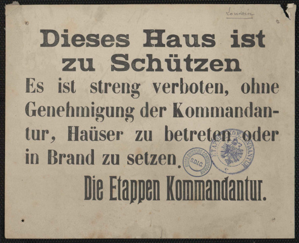 Dieses Haus ist zu Schützen