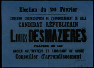 Cinquième circonscription de l'arrondissement de Lille : Louis Desmazières