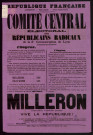 Comité central électoral des républicains radicaux De Lyon : Votons tous pour Milleron