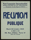 Parti communiste internationaliste : réunion publique, mardi 16 octobre 1945