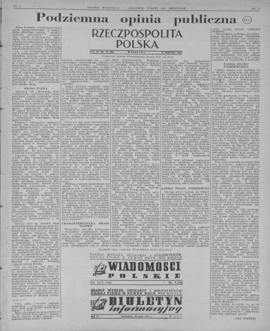 Polska Walczaca (1944 ; n°1-31; 34; 36-51)  Sous-Titre : Zolnierz Polski na obczyznie  Autre titre : Fighting Poland - weekly for the Polish Forces