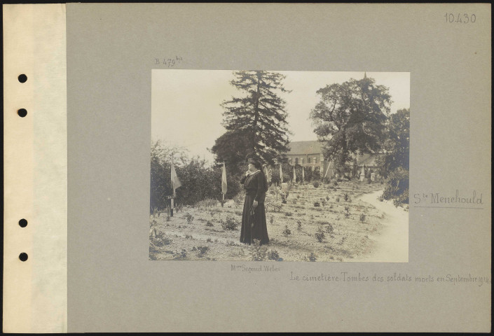Sainte-Menehould. Le cimetière. Tombes des soldats morts en septembre 1914