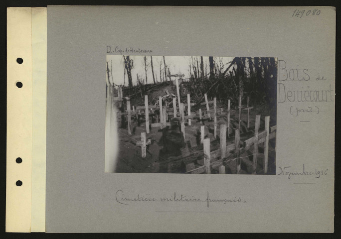Bois de Deniécourt (près). Cimetière militaire français