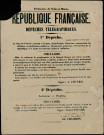 Dépêche télégraphique : Le régiment de gendarmerie et la brigade Besson ont enlevé Courbevoie, caserne et ville