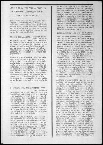 Alarma (1985 ; n°20-21). Sous-Titre : Boletín de Fomento obrero revolucionario. Autre titre : Boletín de FOR