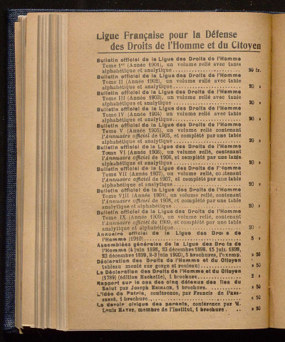 Mai 1910 - Bulletin officiel de la Ligue des Droits de l'Homme