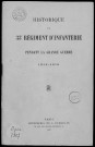 Historique du 33ème régiment d'infanterie