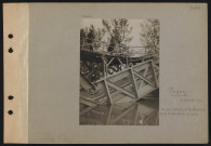 Pagny. Le pont détruit par les Allemands après la bataille de la Marne