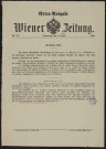 Extra-Ausgabe der Wiener Zeitung, Nr. 185