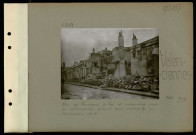 Valenciennes. Rue de Famars pillée et incendiée par les Allemands avant leur retraite, en novembre 1918