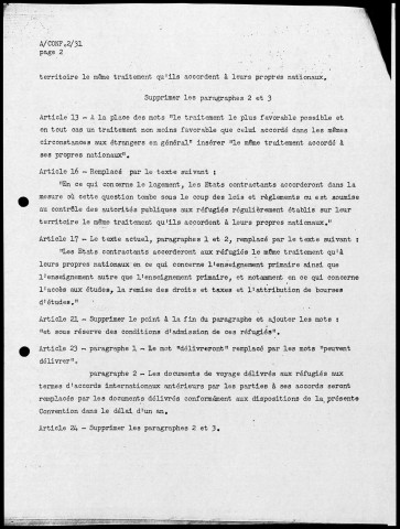 Amendements. 04 juillet 1951